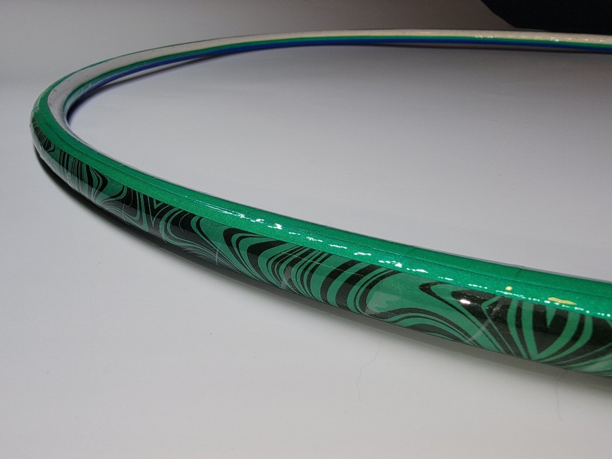 Whimsical Swirls Coinflip Specialty Reflective Taped Hoop