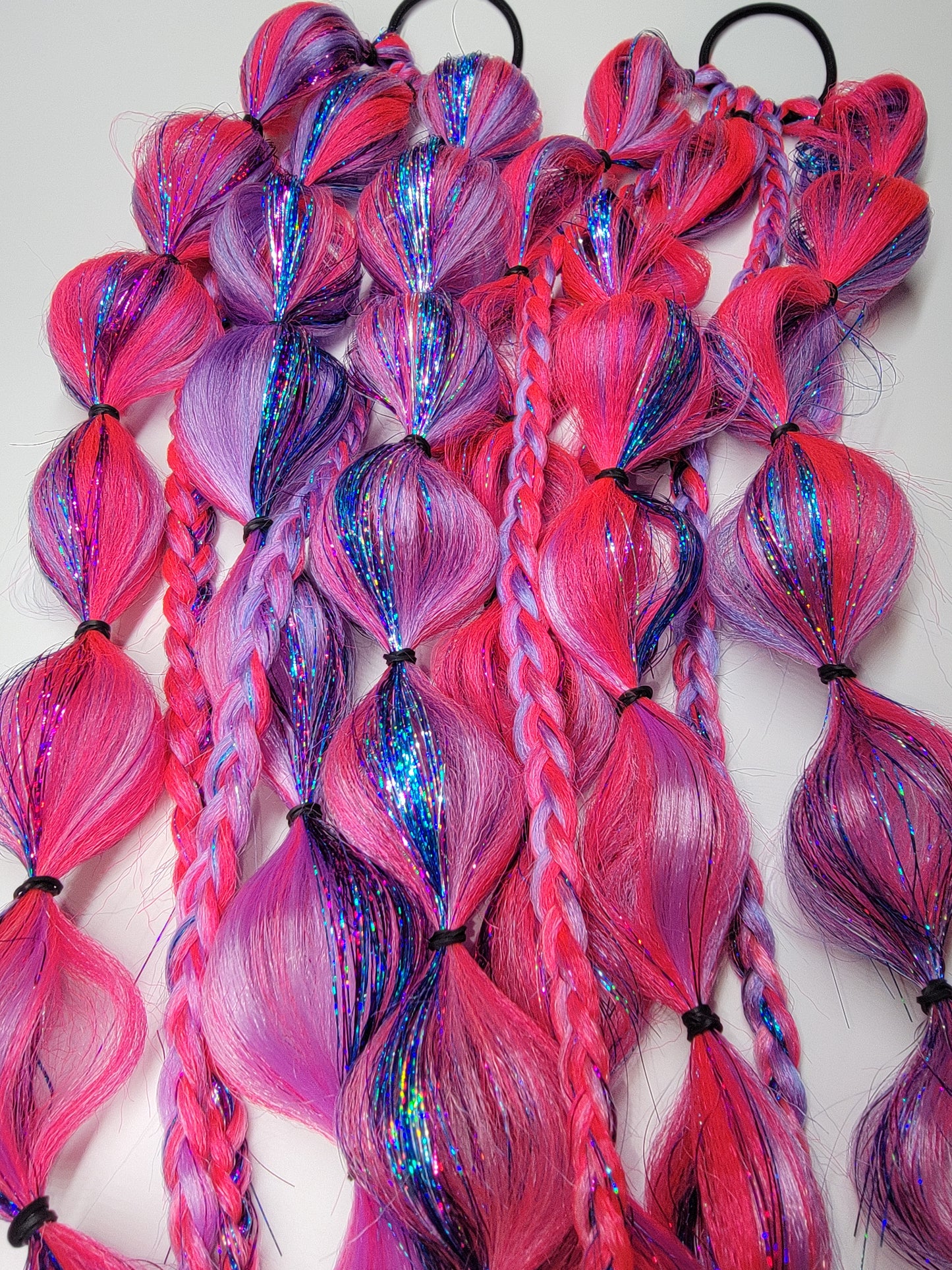 Magenta Meltdown Festival Braid Tie In's