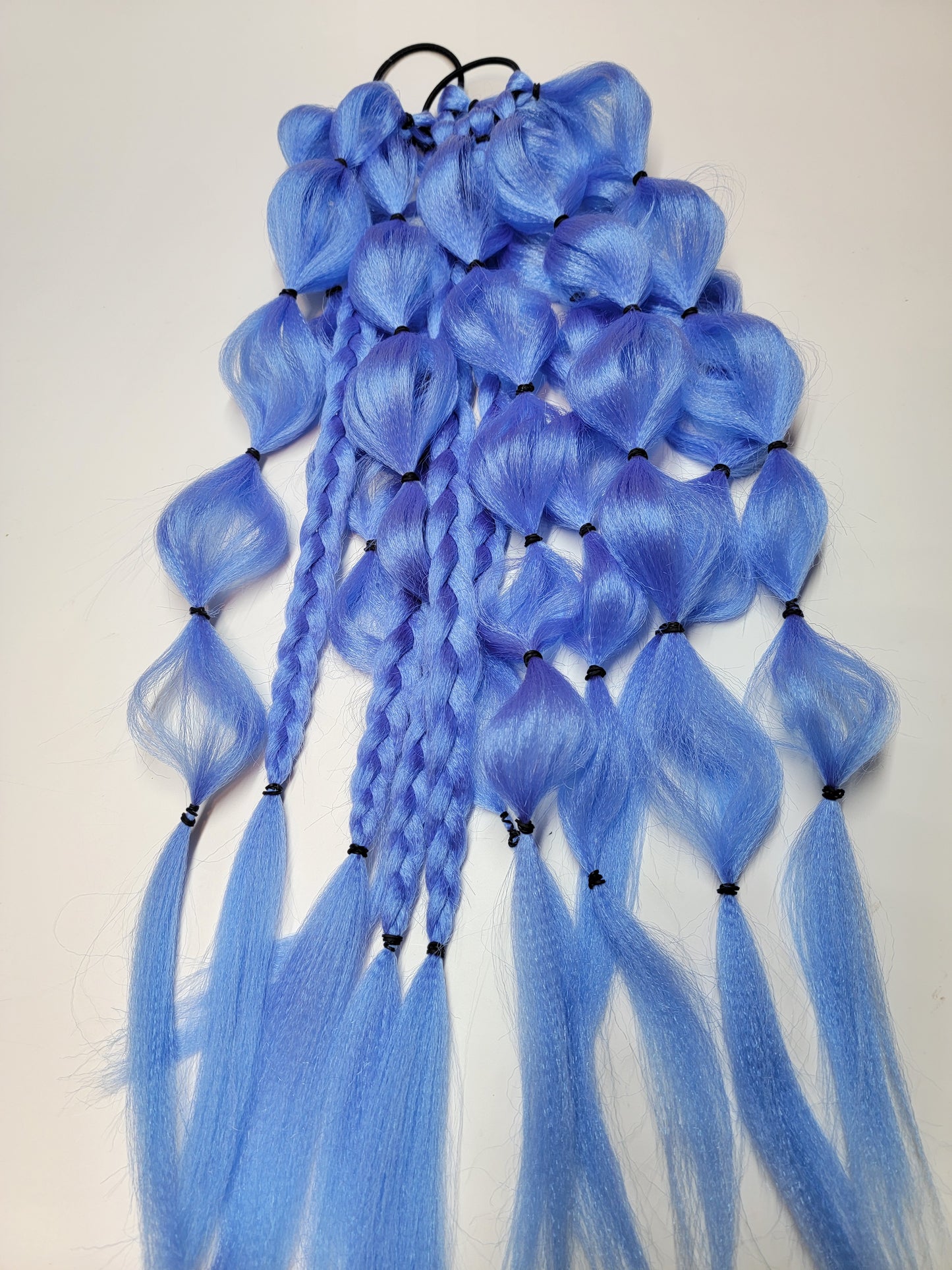 Periwinkle Frost Festival Braid Tie In's