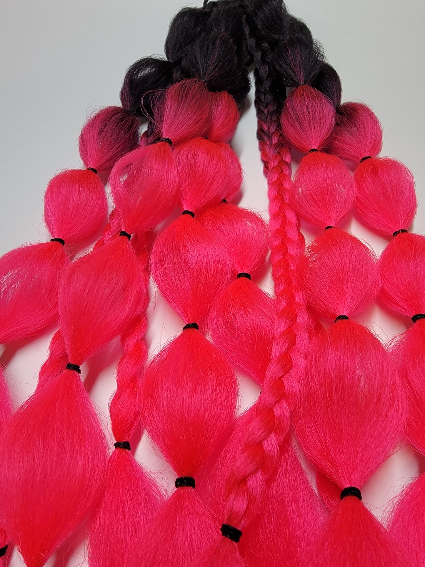 Pink Venom Festival Braid Tie In's