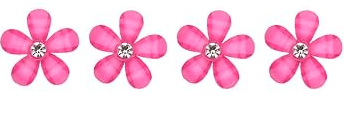 Pink Flower Hair Charms
