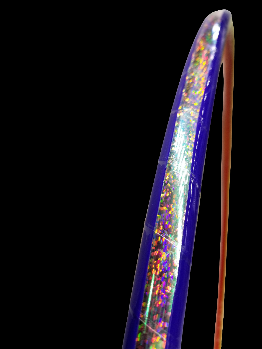 Sunshine Glitter Coinflip Reflective Taped Hoop