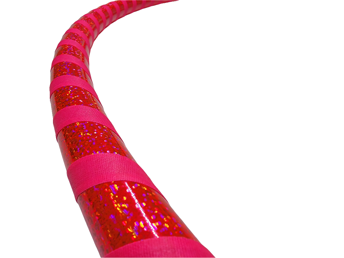 Pink Hibiscus Beginner Taped Hoop