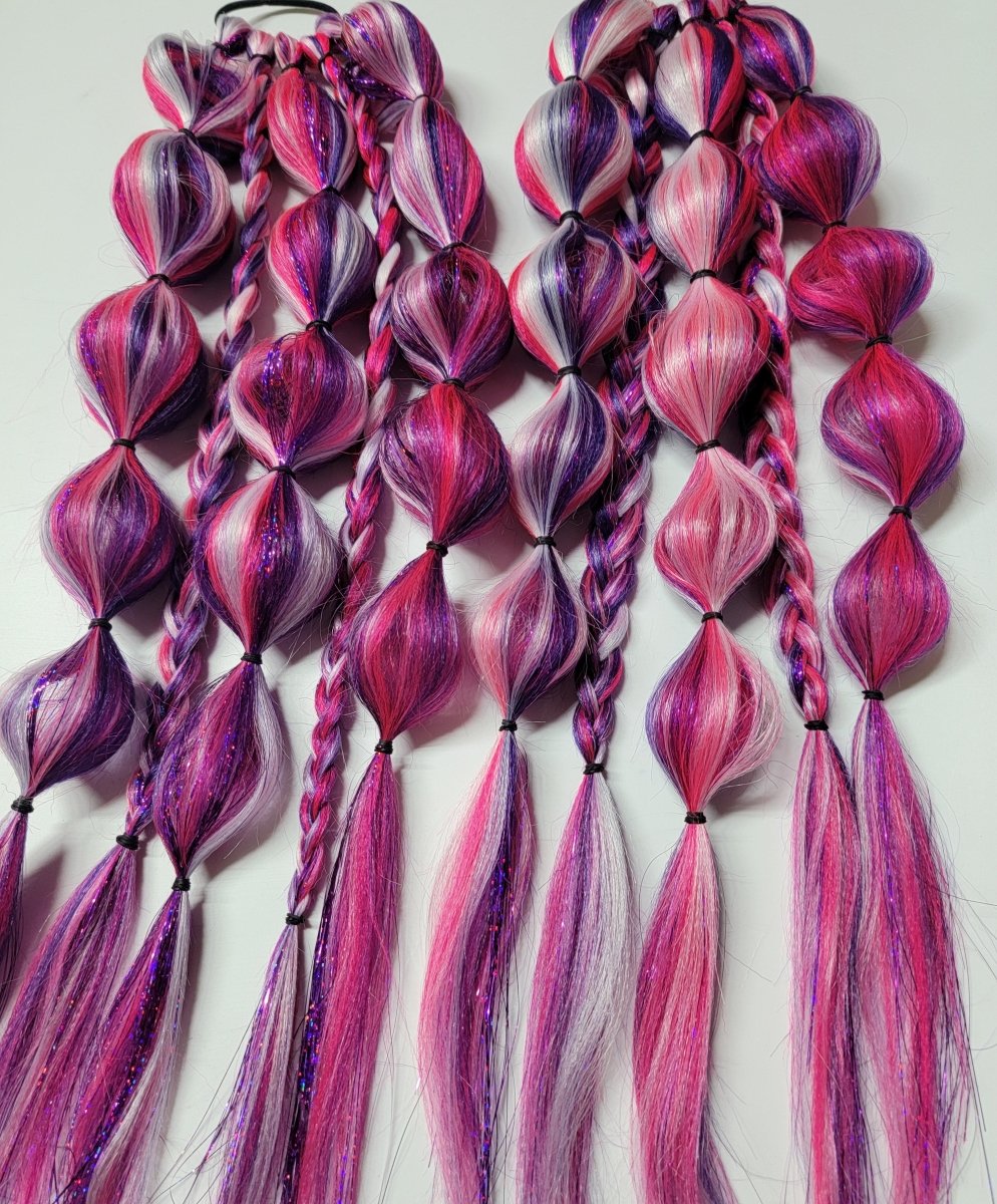Pink Pony Club Festival Braid Tie In's