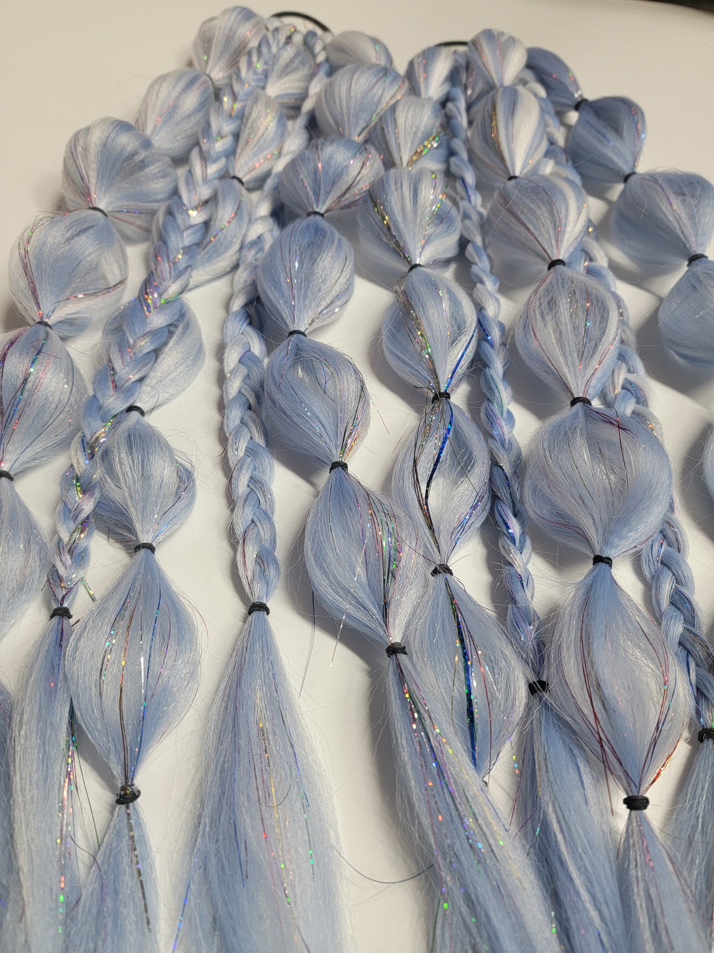 Icy Frost Queen Festival Braid Tie In's