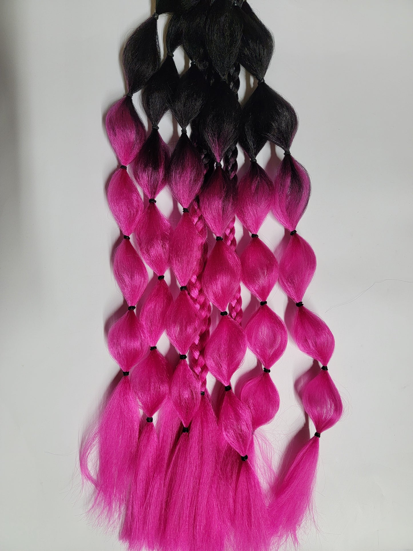 Pink Acid Festival Braid Tie In's