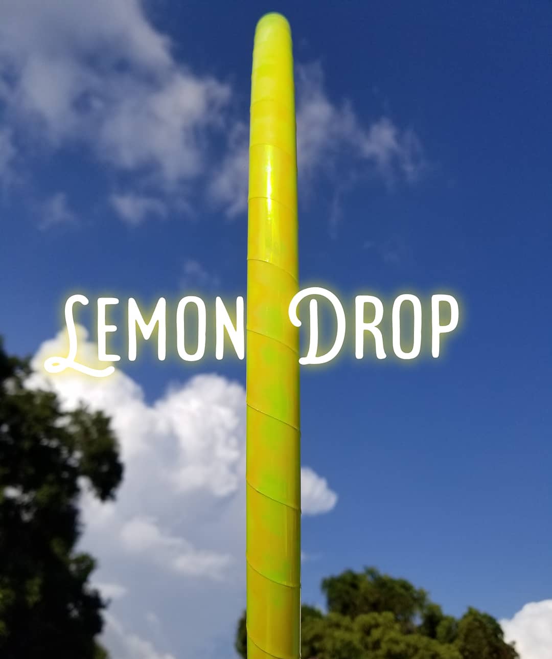 Lemon Drop Taped Hula Hoop