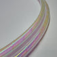 White Pearlescent Taped Hula Hoop