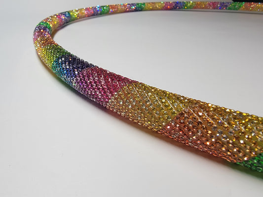 Rainbow Brite Diamond Taped Hoop