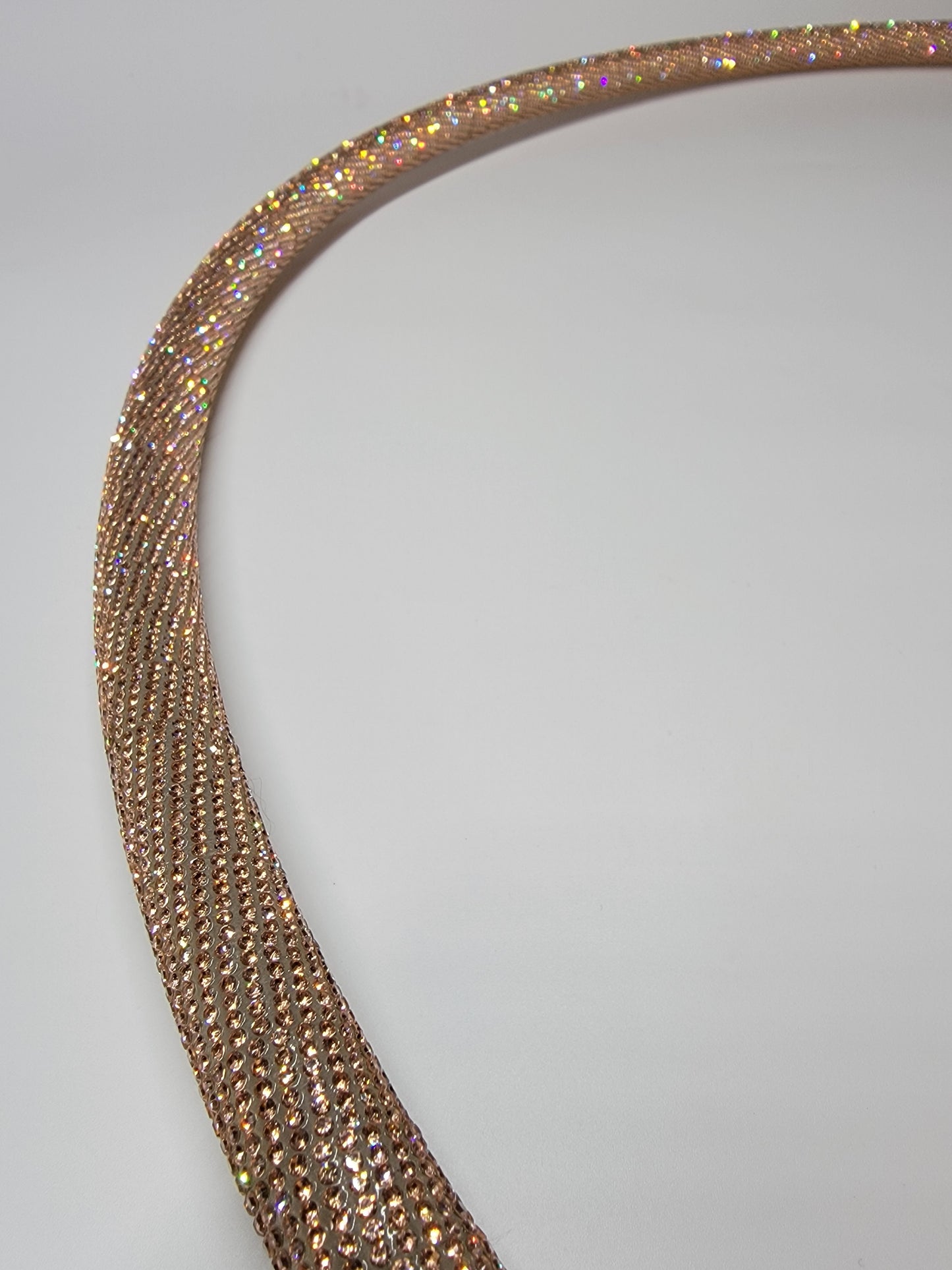 Champagne Gold Diamond Taped Hoop