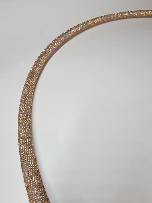 Champagne Gold Diamond Taped Hoop