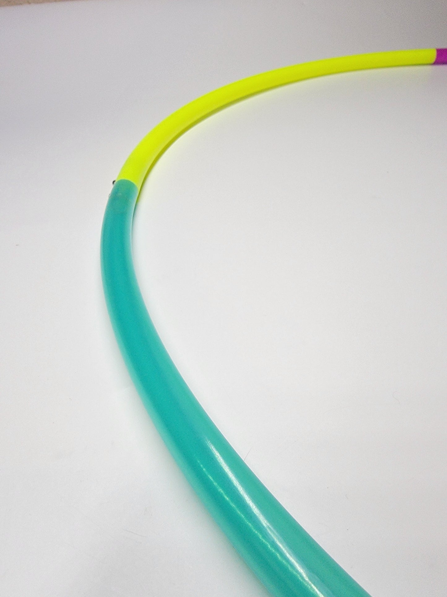 UV Yellow, Translucent Teal, and UV Fuschia 4 Piece Sectional Hoop