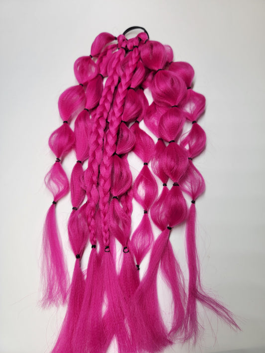 Flamingo Fairy Festival braids