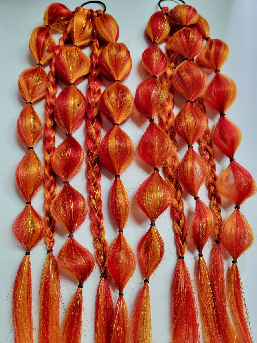 Orange Sunshine Festival Braid Tie In's