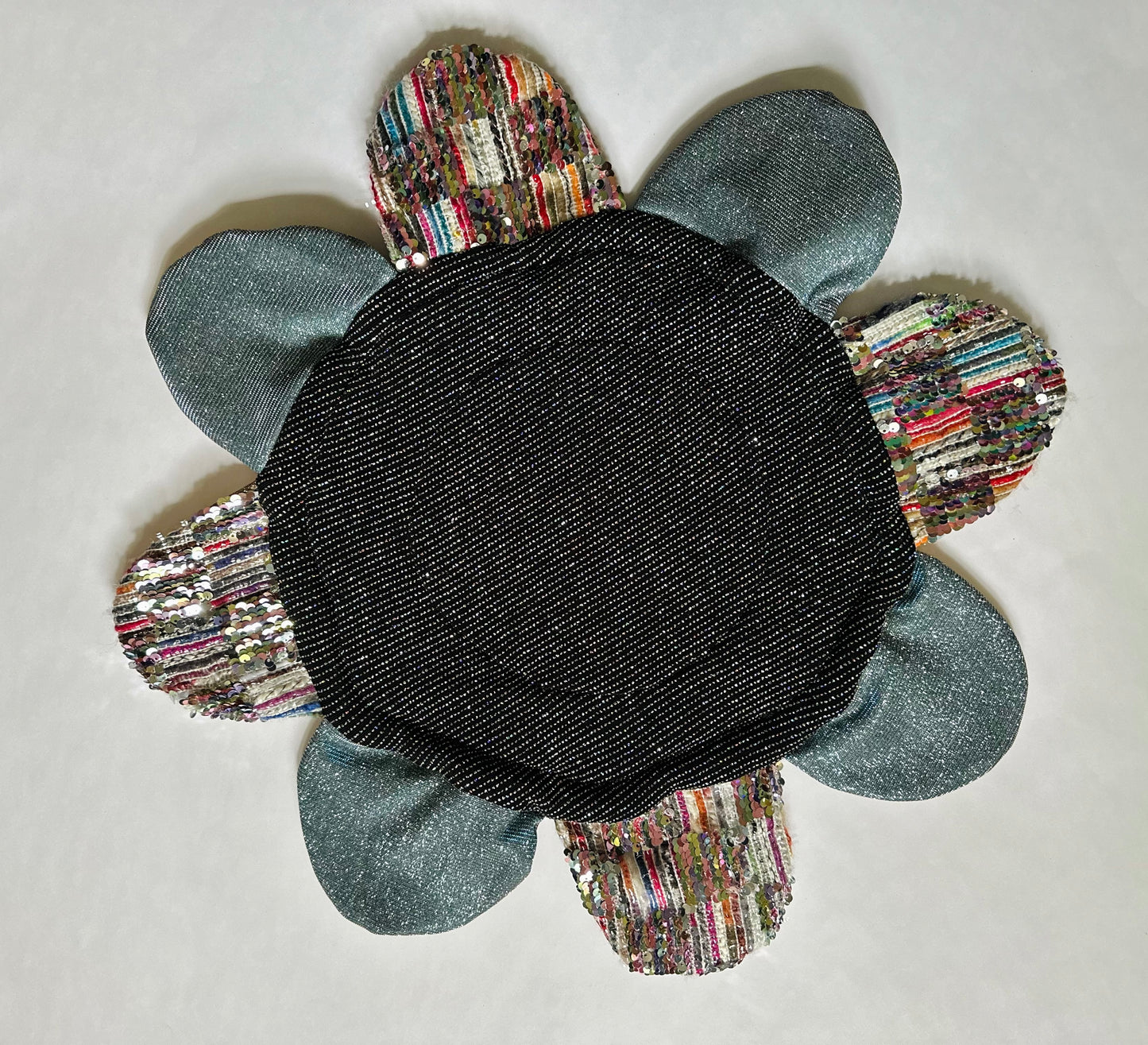 Upcycled Iridescent Flow flower, Sparkles