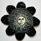 Moon & Sun Flow Flower, black sequin petals