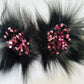 Black fur, Pink Sequin