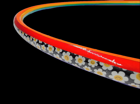 Electric Daisy Rainbow Coinflip Specialty Reflective Taped Hoop