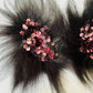 Black fur, Pink Sequin