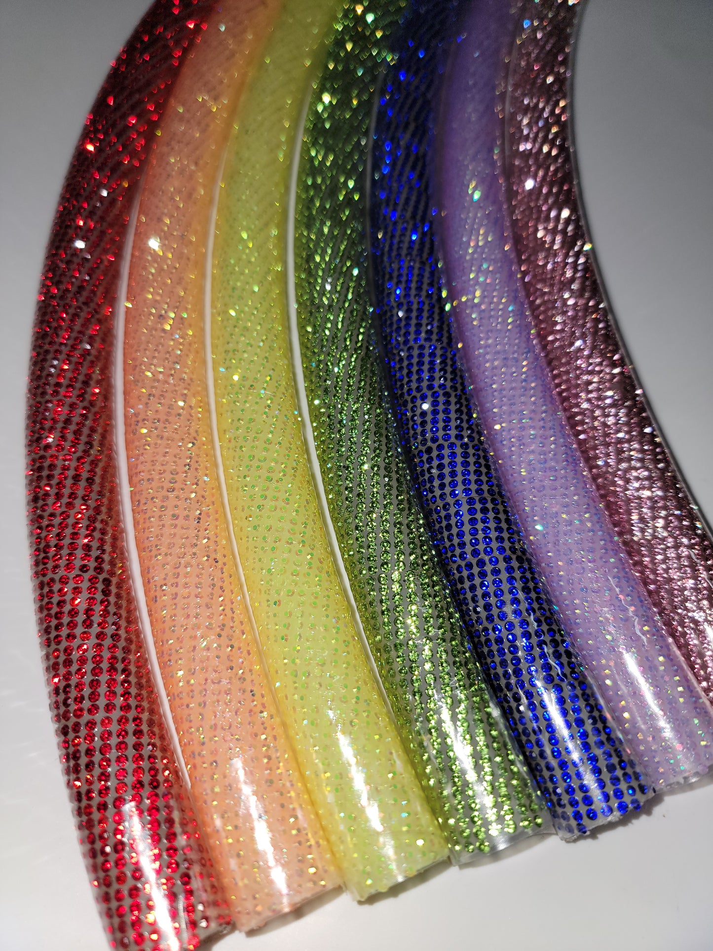 Crushed Rainbow 7 Piece Diamond Taped Sectional Hoop
