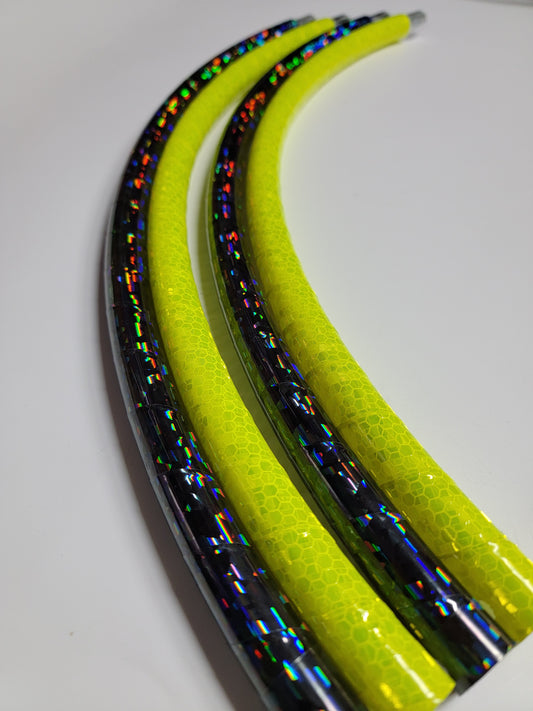 Neon Disco 4 Piece Sectional Reflective Taped Hoop