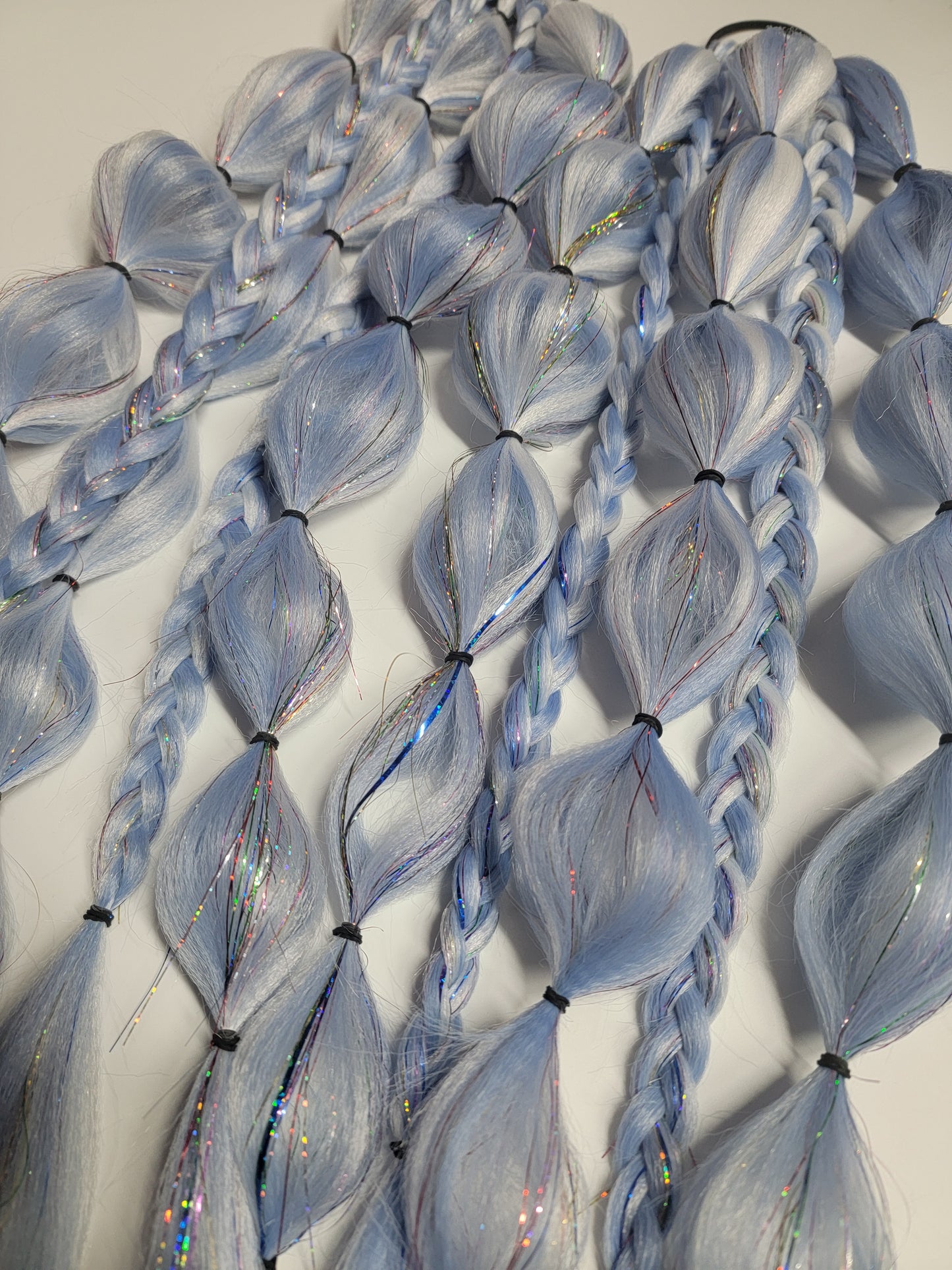 Icy Frost Queen Festival Braid Tie In's