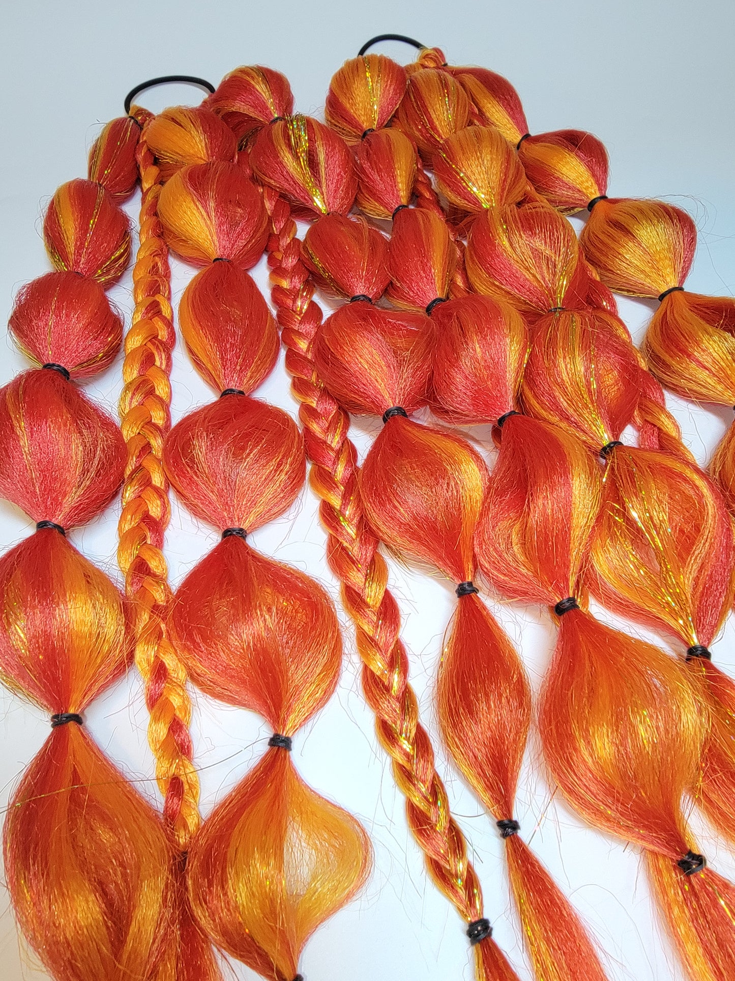 Orange Sunshine Festival Braid Tie In's