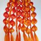 Orange Sunshine Festival Braid Tie In's