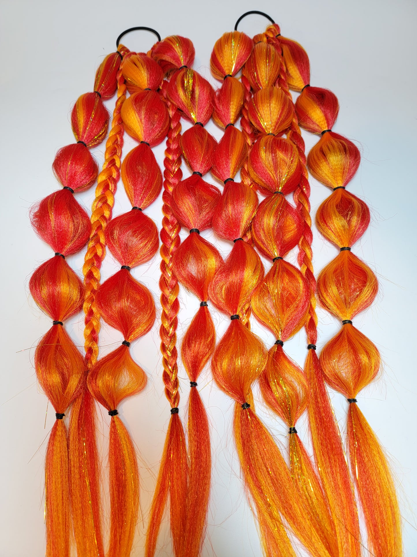 Orange Sunshine Festival Braid Tie In's