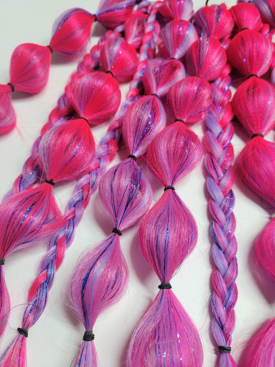 Cotton Candy Skies Festival Braid Tie In's
