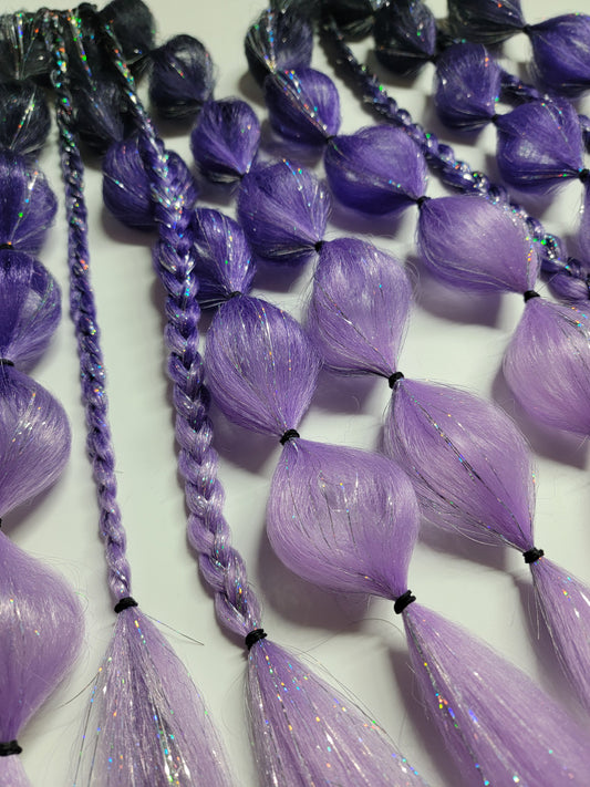 Amethyst Daydream Festival Braid Tie In's
