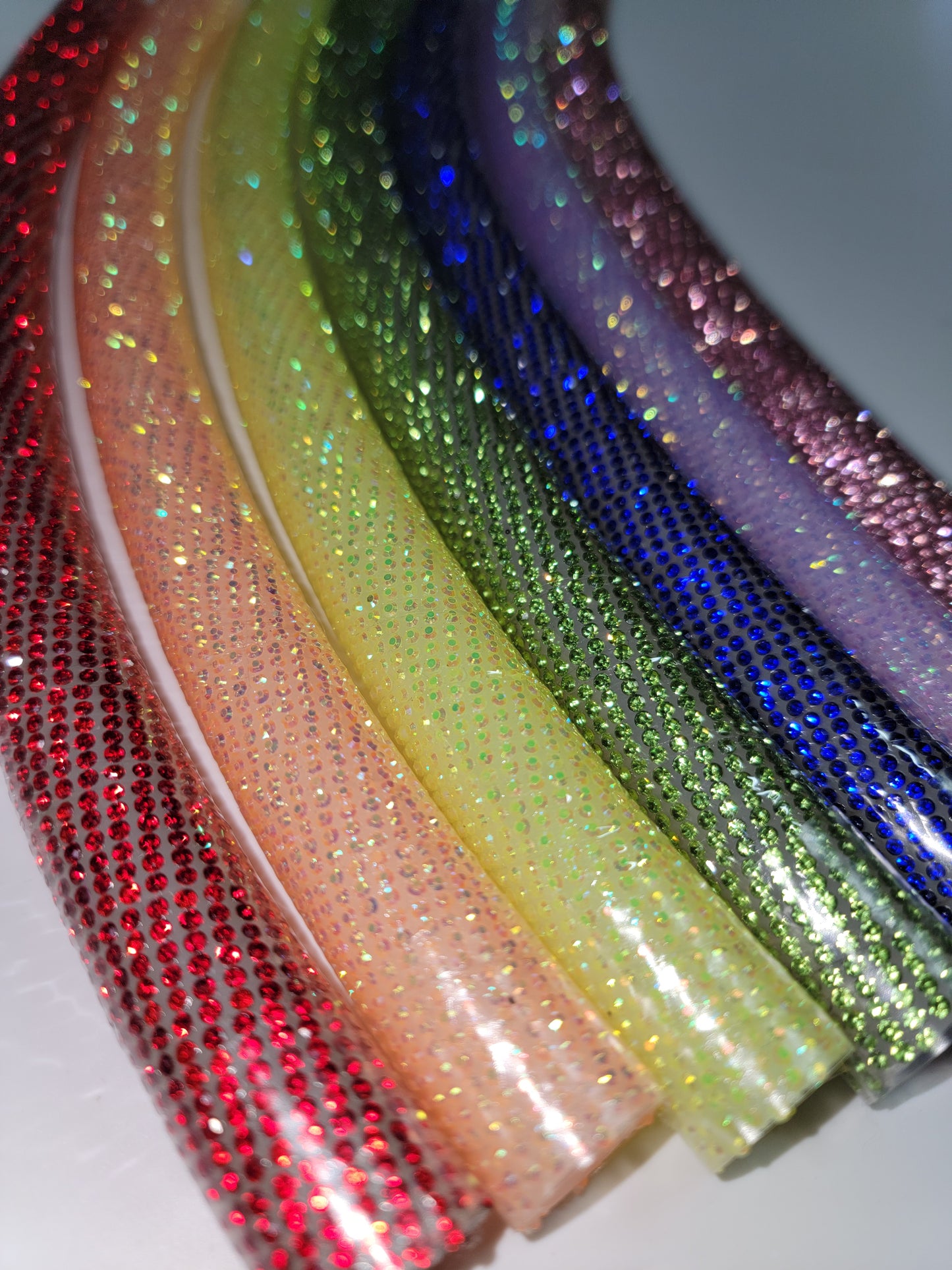 Crushed Rainbow 7 Piece Diamond Taped Sectional Hoop