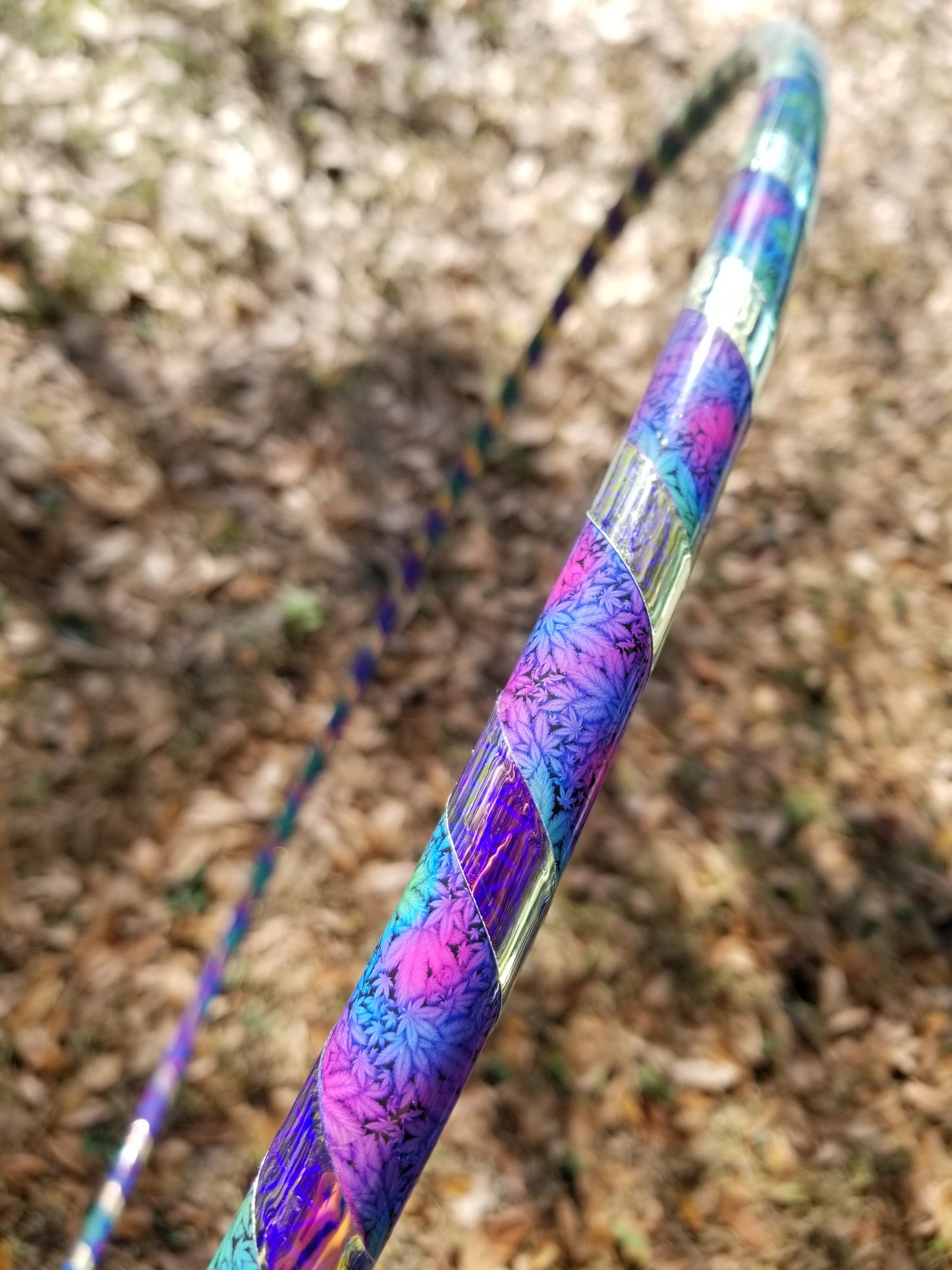 Purple Ganja Bright Night Reflective Taped Hoop