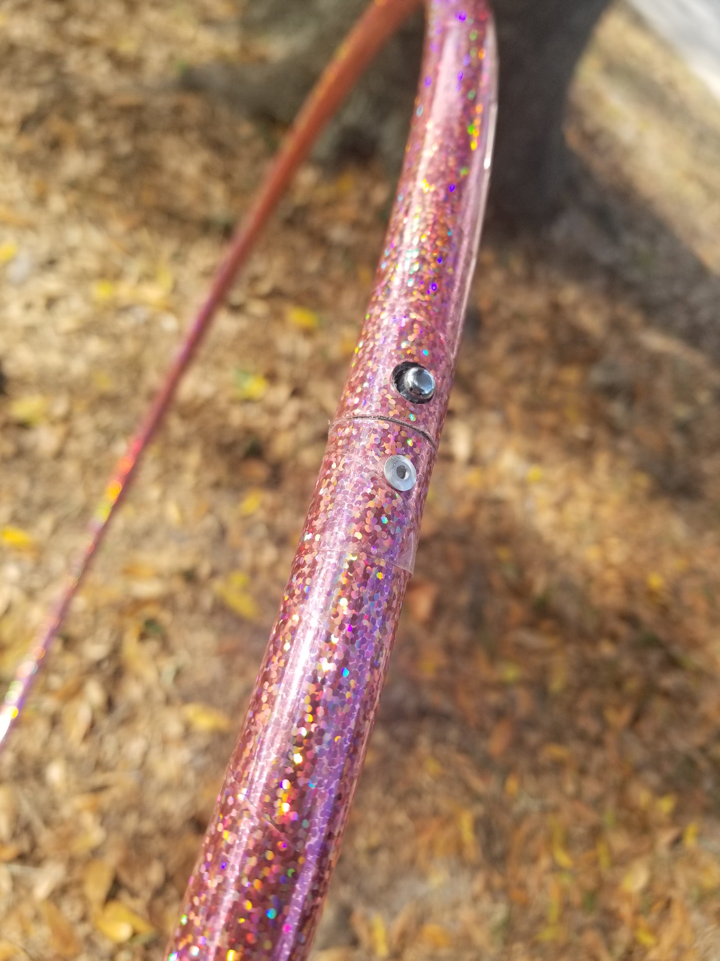 Rose Quartz Glitter Taped Hula Hoop