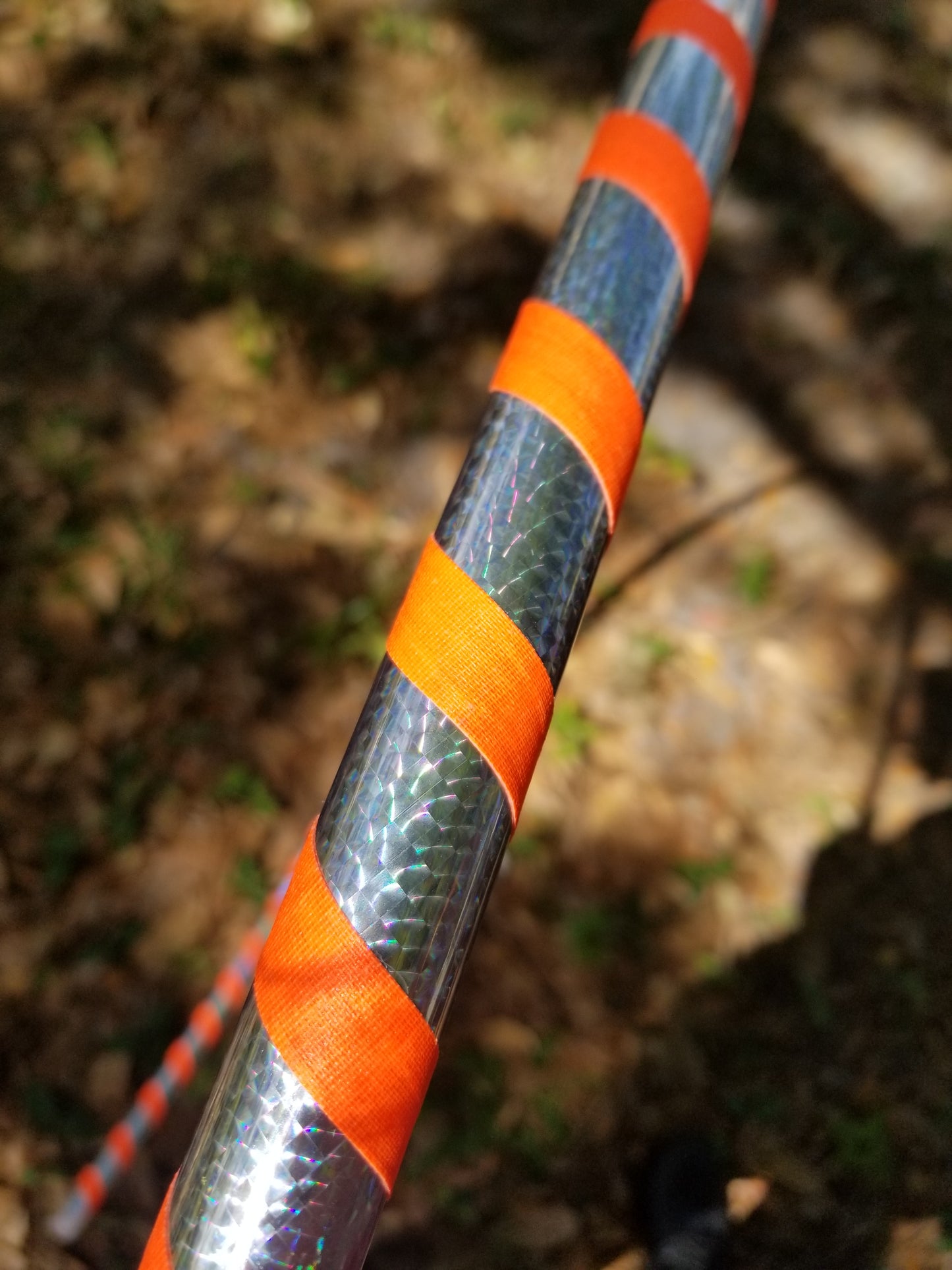 Orange Spiral Beginner Taped Hoop