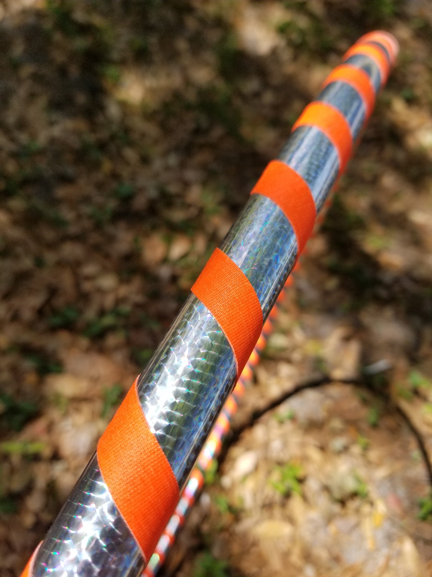 Orange Spiral Beginner Taped Hoop