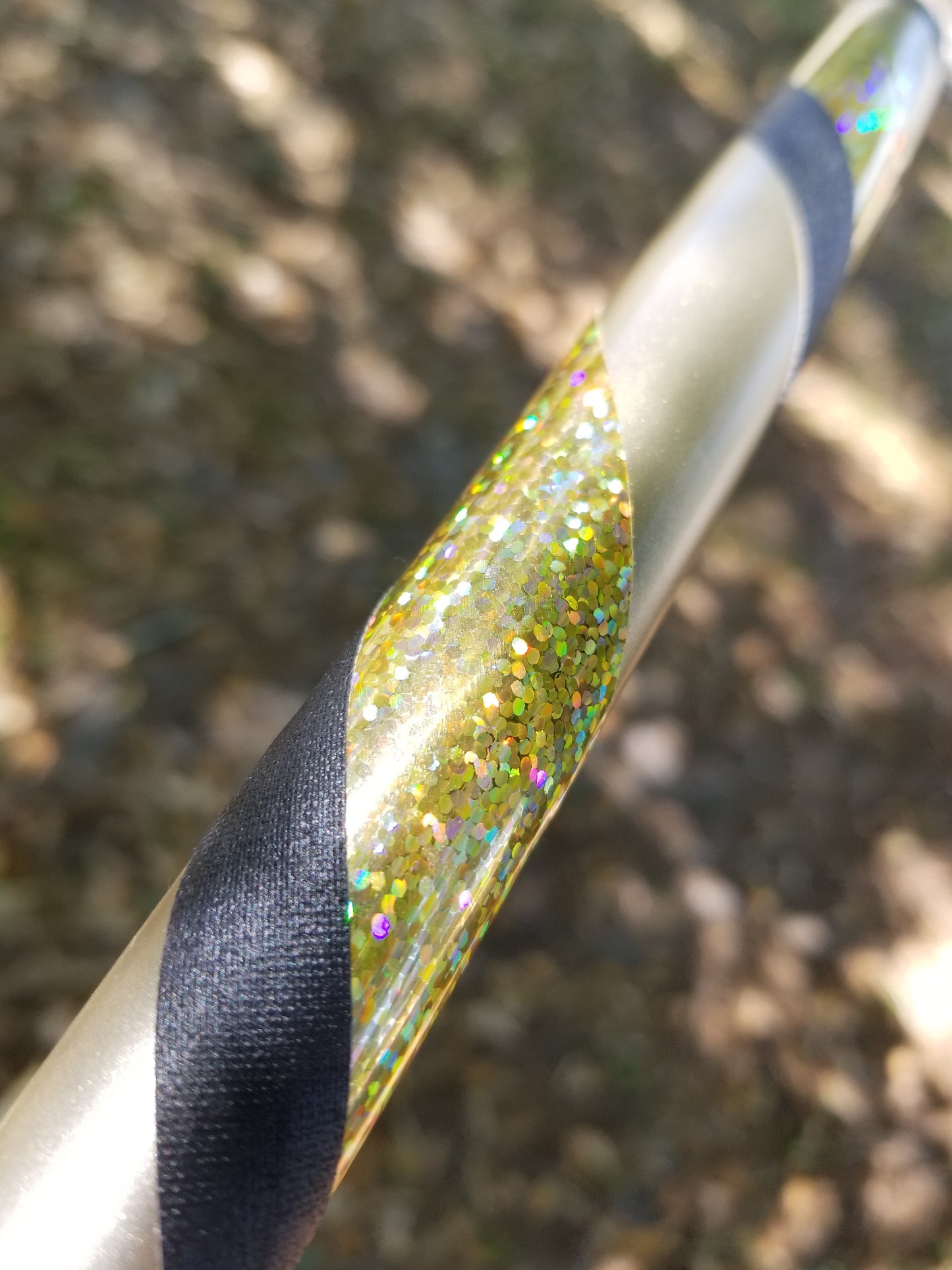 Gold Sparkle Beginner Taped Hoop