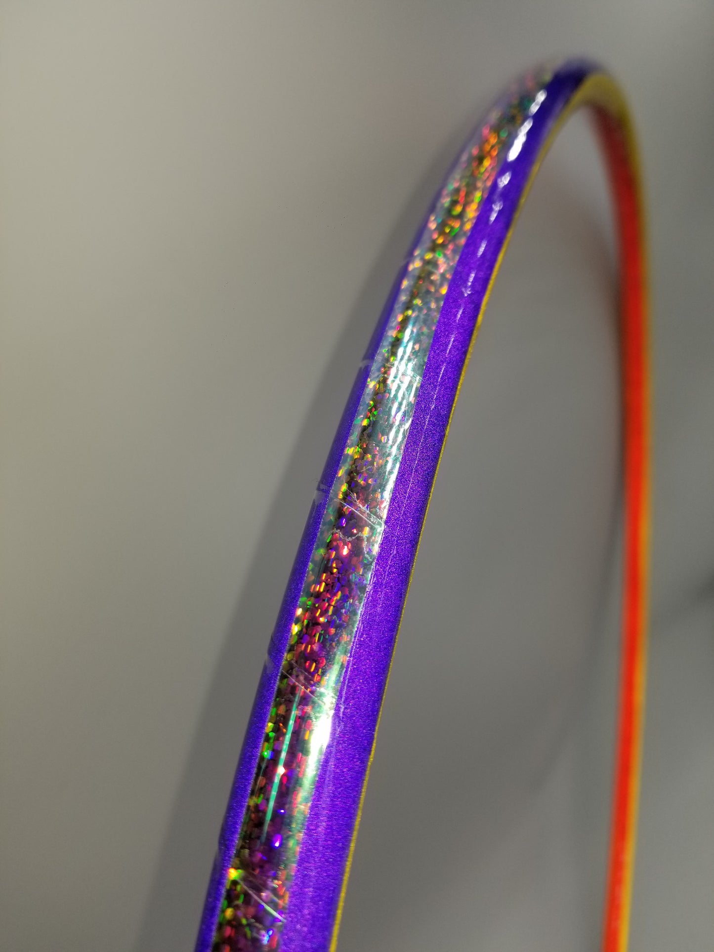 Sunshine Glitter Coinflip Reflective Taped Hoop