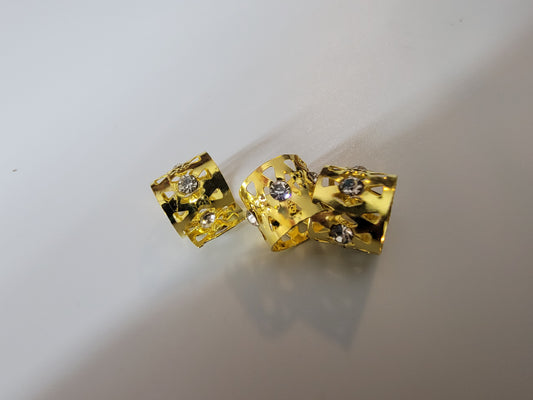 Gold cuffs with diamonds