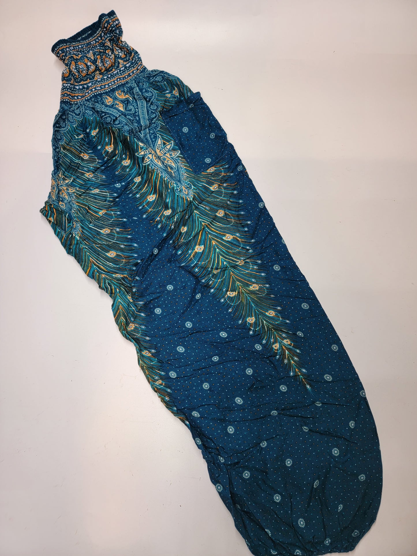 Teal Peacock Harem pants