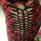 Red & Black Hand Dyed Slit Weave Shorts- Size Small