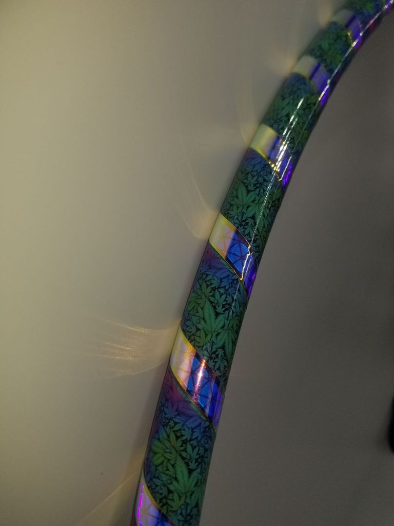 Purple Ganja Bright Night Reflective Taped Hoop