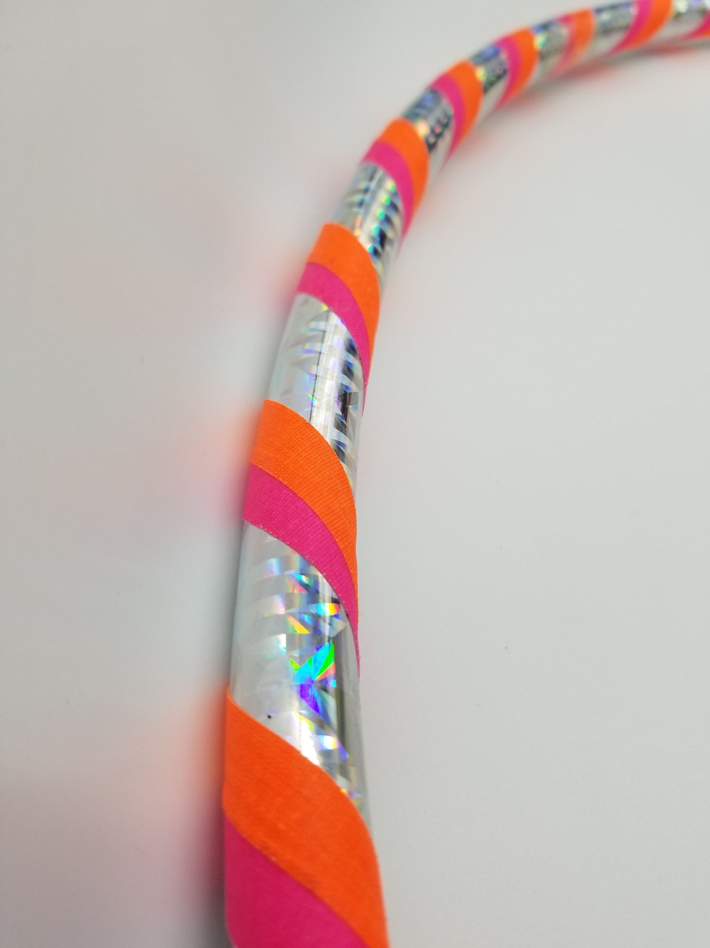 Pink & Orange Psychedelic Beginner Taped Hoop