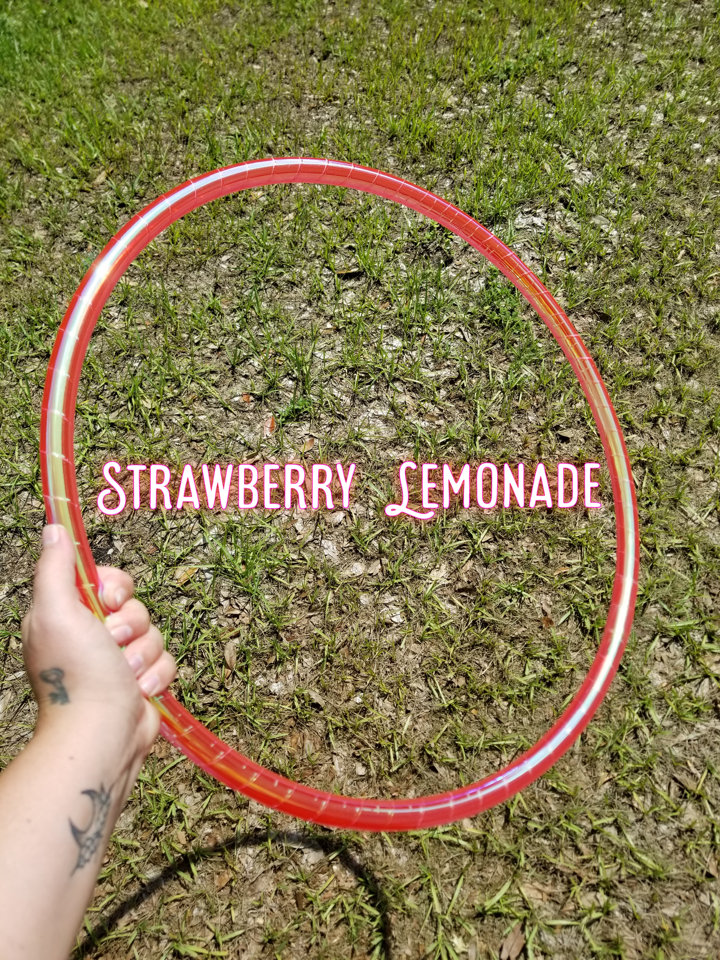 Strawberry Lemonade Taped Hula Hoop