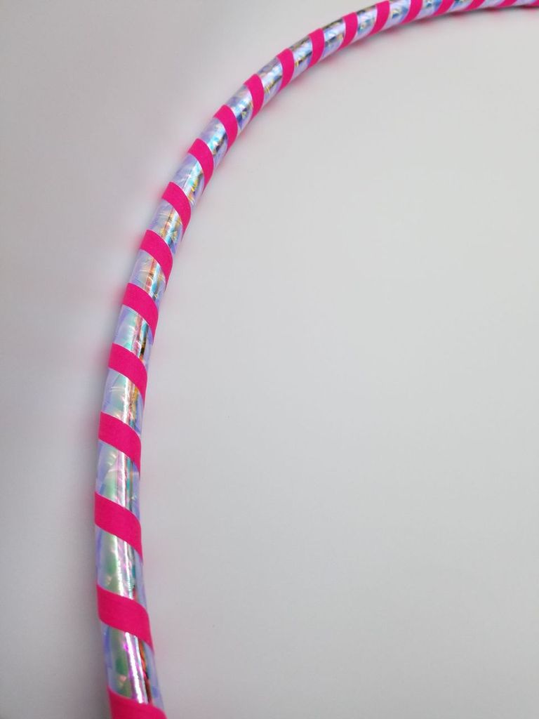 Square Orb & Pink Gaffer Spiral Beginner Taped Hoop