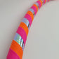 90's Pink & Orange Glitter Beginner Taped Hoop